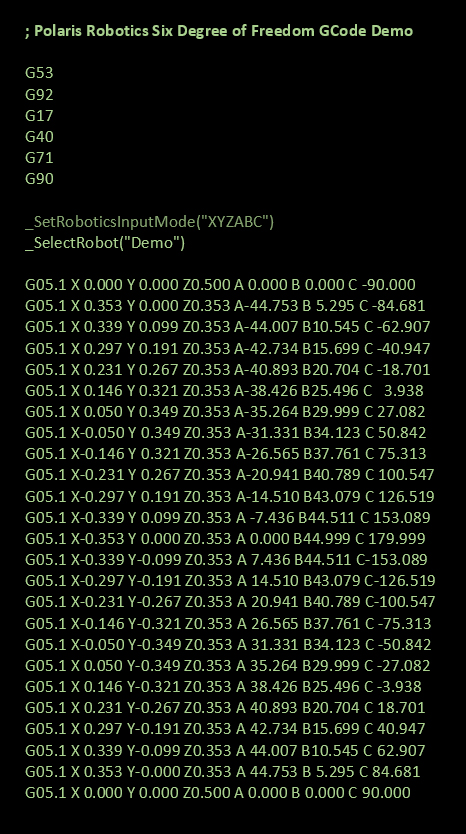 G Code Software For Flexible Programming Polaris Motion