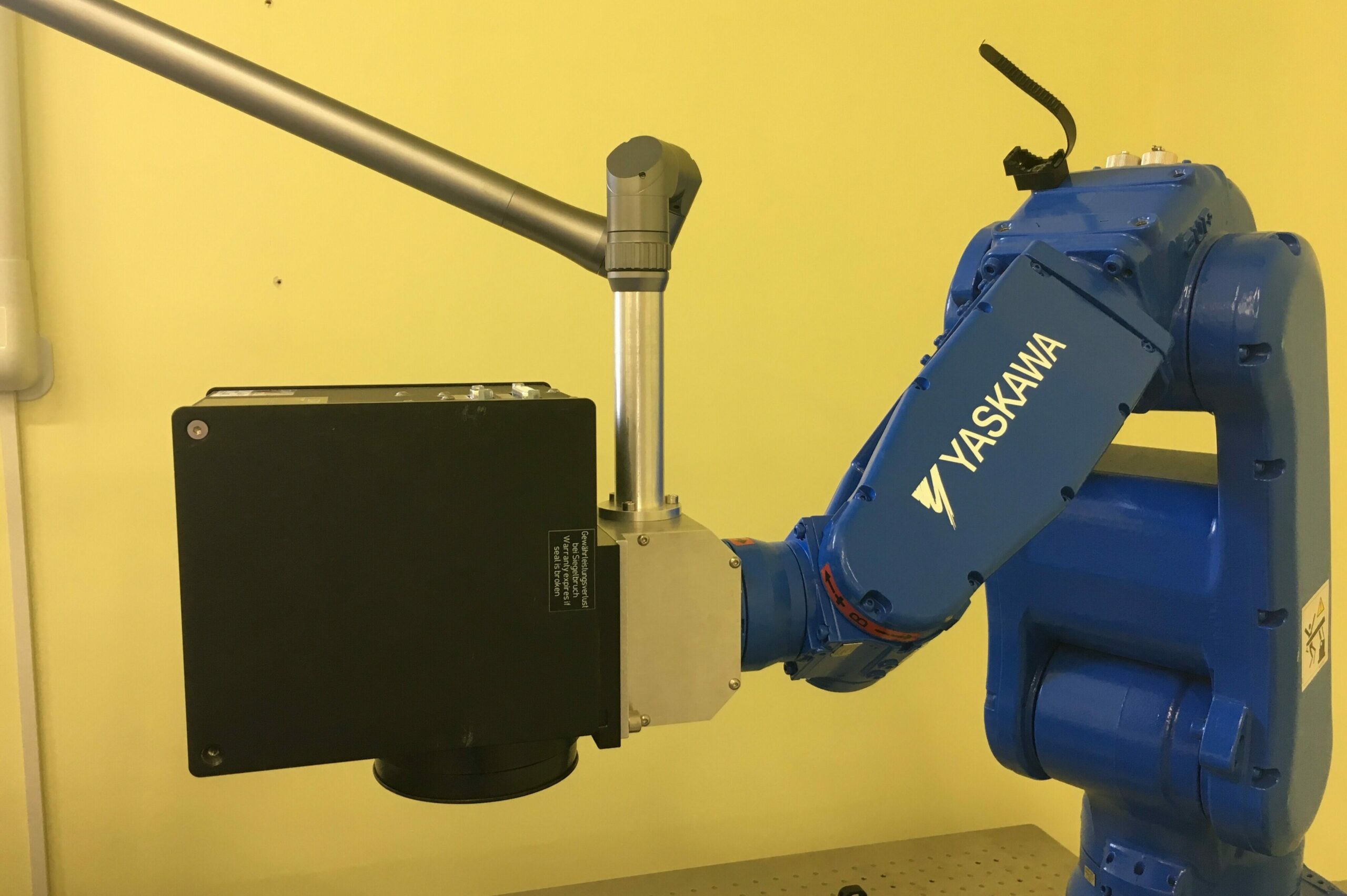 A robot-mounted  galvo scanner
